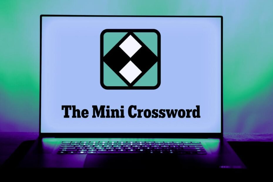 Image of the New York Times Mini Crossword logo shown on a computer screen.